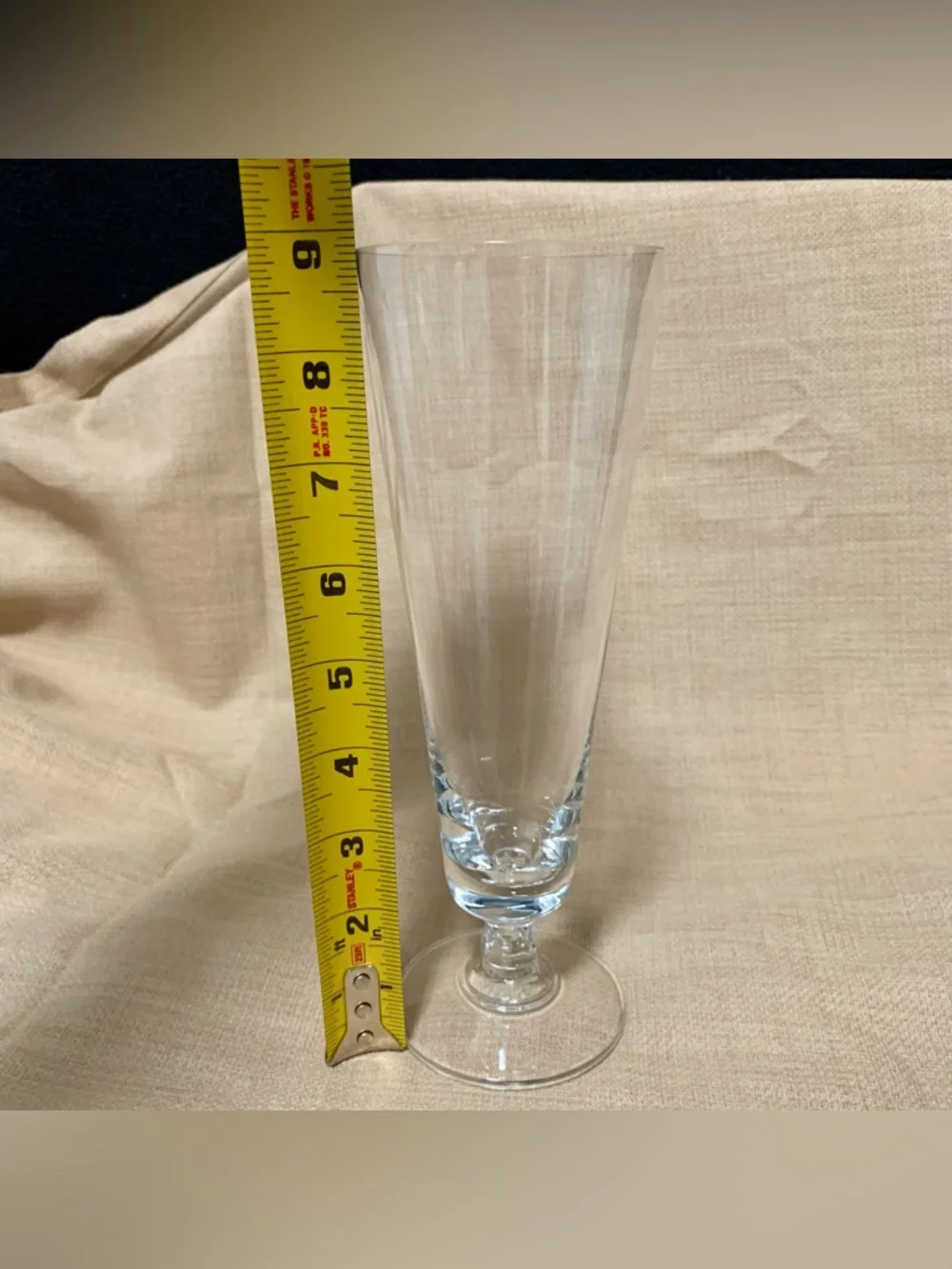 🔍 Lenox Crystal Pilsner Glass Vintage Clear Footed Beer Glass